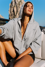 Oversized Hoodie – Ultiem Comfort met Volledige Ritssluitin - Athletic Heather Grey