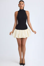 Dames Mini Jurk – Zachte Modalstof met Elegante Bubble Hem