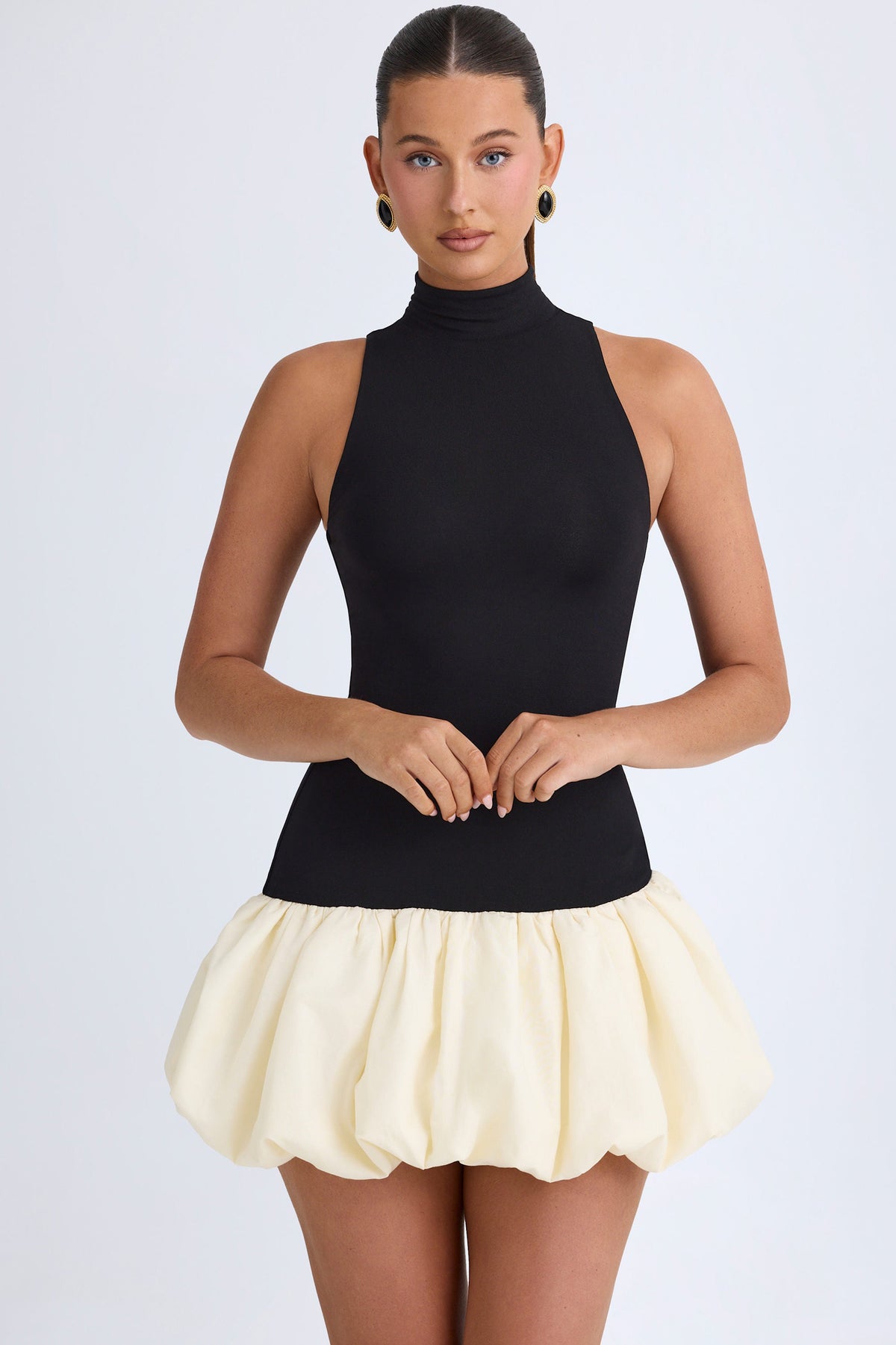 Dames Mini Jurk – Zachte Modalstof met Elegante Bubble Hem